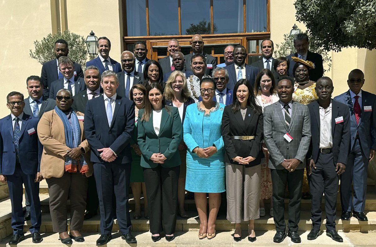 At the Commonwealth Ocean Ministers Meeting (COMM) in Cyprus. Led by His Excellency Ambassador Filipo Tarakinikini, Fiji's Ocean Sherpa.