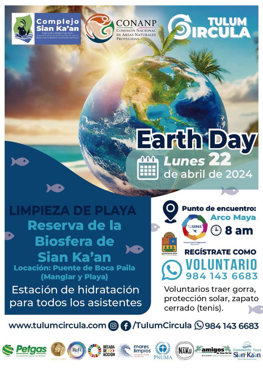 Mañana es el Día de la Tierra y estamos limpiando Sian Kaan Tulum💫🌊🙏🏽 Únete a nosotros para cuidar nuestro hogar sagrado Necesitamos voluntarios y ayuda con transporte y suministros. Contactanos si quieren participar o apoyar!🌎💚#EarthDay @petgasmx @UnlockContent @sandramp