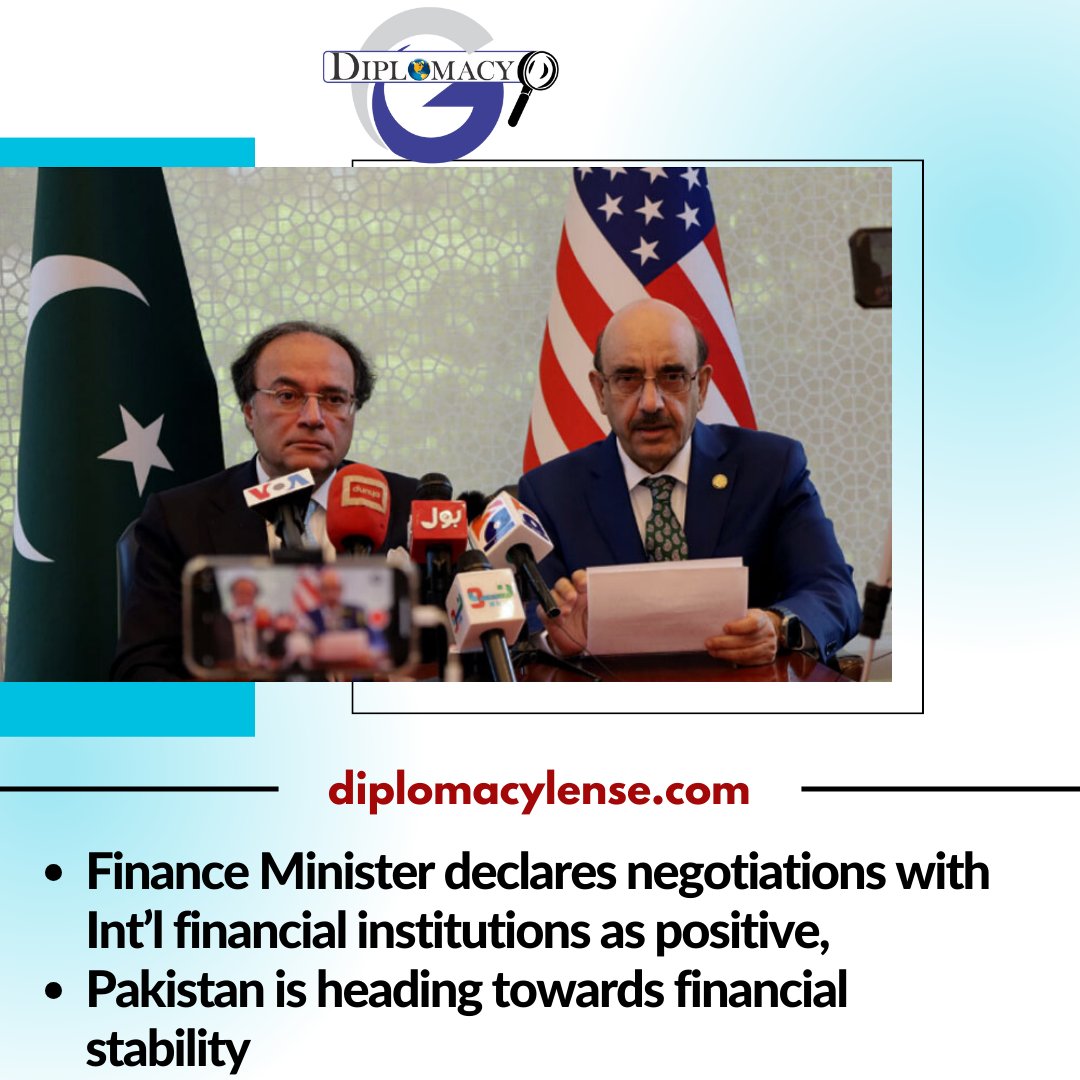 Finance Minister Muhammad Aurangzeb addressed a news conference in Washington alongside #Pakistan Ambassador to the #US @Masood__Khan , where he highlighted the positive negotiations with international financial institutions, ++++ @Financegovpk