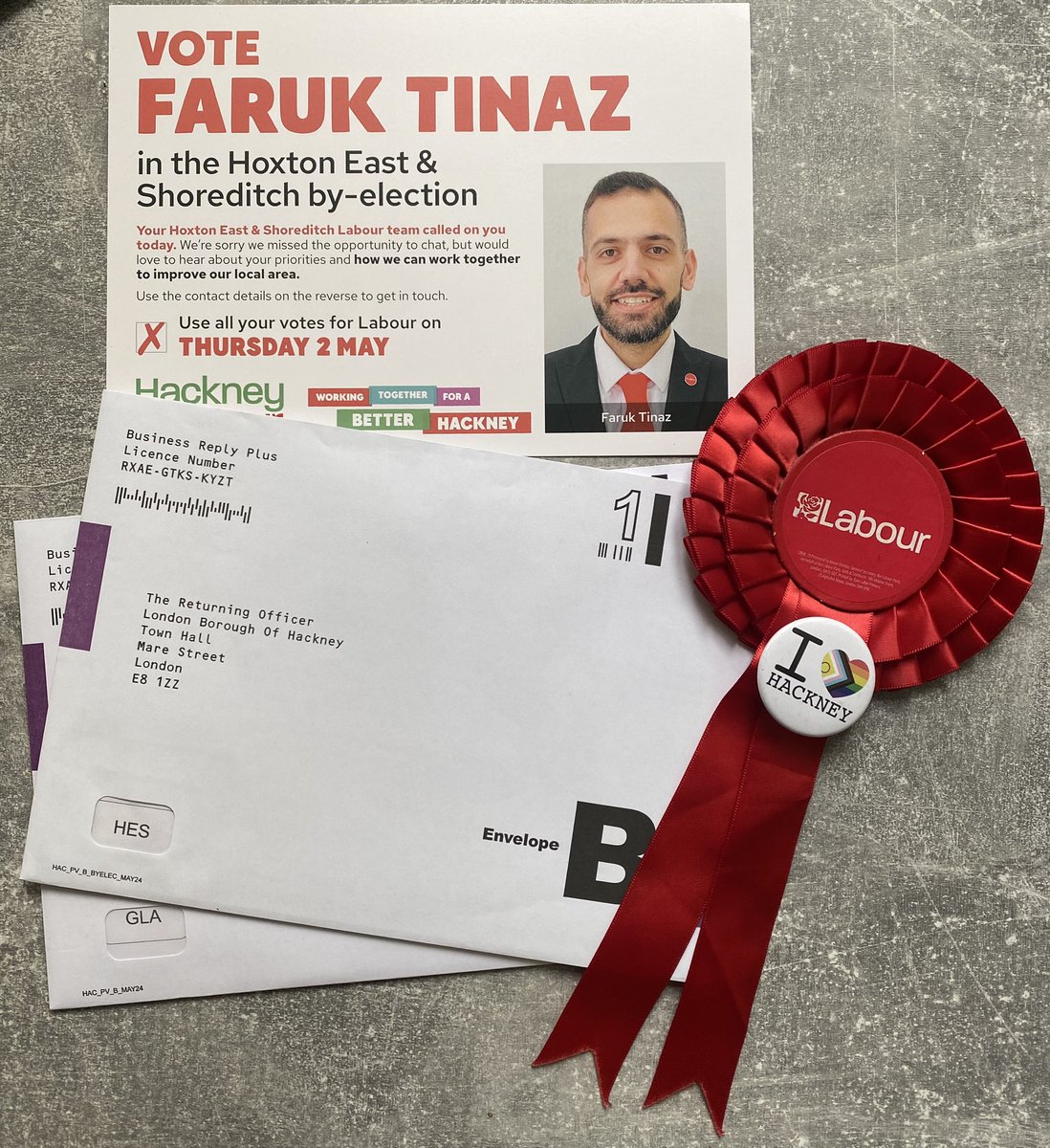 Have you received your postal vote? 

Use all your 4 🗳️ for #LabourParty🌹 

Hoxton East Cllr By-Election #VoteFaruk 🌹 
Mayor of London 
#VoteSadiq 🌹 
North East Assembly Member 
#VoteSem 🌹 
London Assembly Member 
#VoteLabour 🌹 

Send back your ✉️ 🗳️ ASAP!