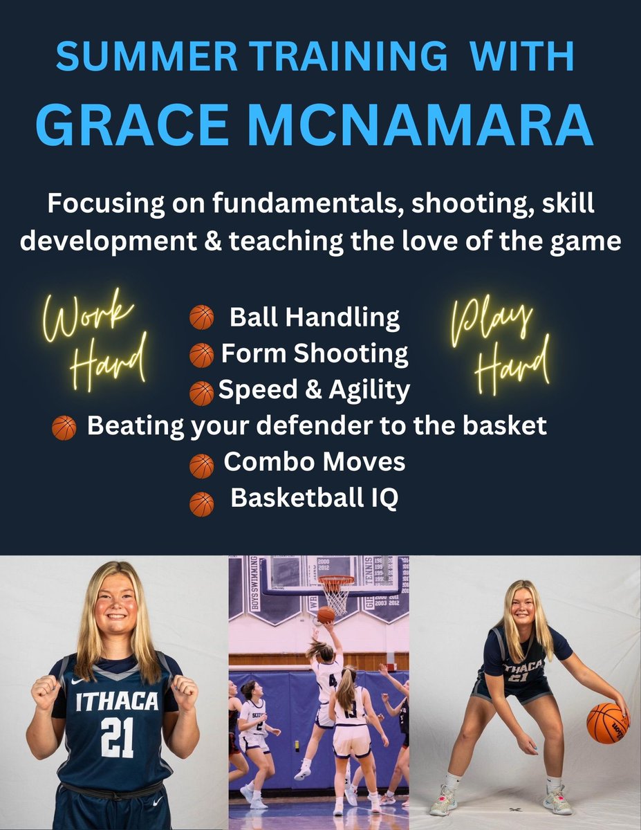 gracemac2023's tweet photo. This summer I will be offering individual &amp; group training sessions. I am excited to meet new faces and help kids improve their game!! Reach out to me if interested! 😁@ScitAthletics @scituatehoops @JenkinsMrP @coachwseward https://t.co/VObp8G1P7l