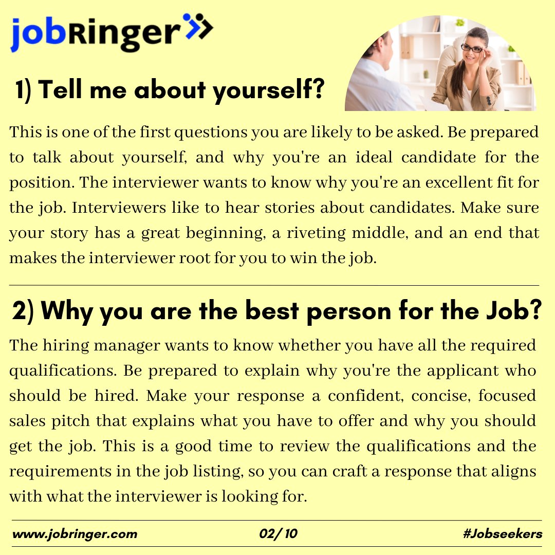Best replies to the interview questions
.
.
.
#job #jobringer #jobseekers #jobsinindia #jobsearch #jobhiring #jobsforyou #jobsearching #jobseeker #wfhjobs #itjobs #pharmajobs #hrjobs #remotejobs #freshersjobs #salesjobs #jobringerjobs #freshershiring #freshersvacancy #wfh