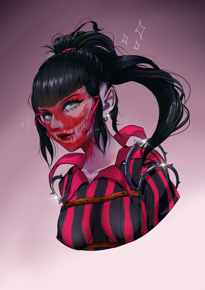 LeylineLich's tweet image. ✨Massacre Girl✨
Two versions bc my dumb ass forgot to add the face paint after rendering the faceee