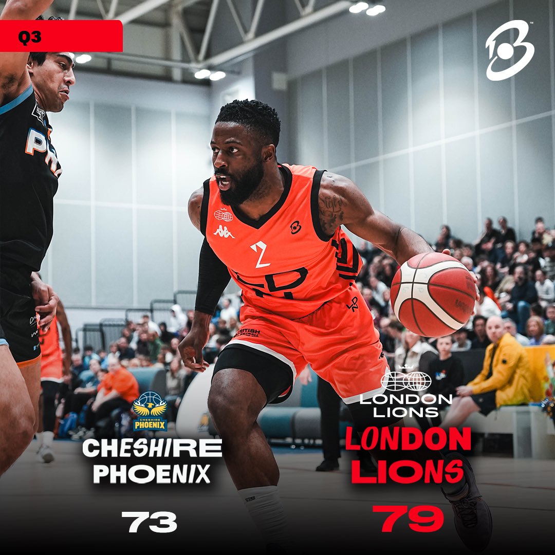 Heading into the final quarter @LondonLions have retaken the lead 🦁 📺 youtube.com/live/sjAp6fujy… #UNBEATABLE #BritishBasketballLeague