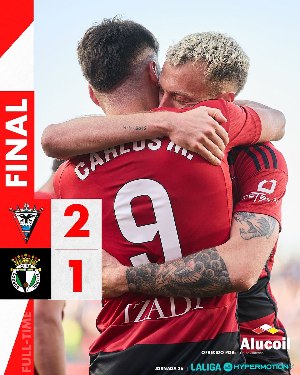 🏁 ¡Final! en #Anduva 

¡𝐄𝐋 𝐃𝐄𝐑𝐁𝐈 𝐄𝐒 𝐍𝐔𝐄𝐒𝐓𝐑𝐎!❤️🖤

#CDMirandés 2️⃣ - 1️⃣ <a href="/Burgos_CF/">Burgos Club de Fútbol</a> 

#MirandésBurgosCF         
 #LaDécima ❤️🖤 #AúpaMirandés