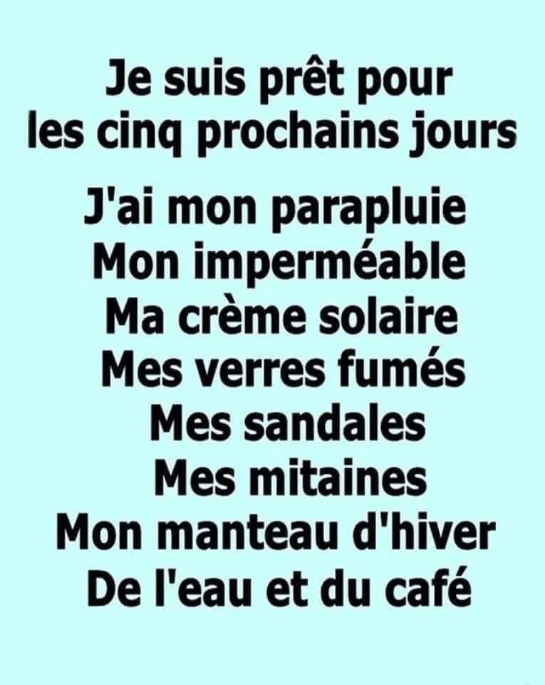 Prête pour 5 jours ! 🤨🙃