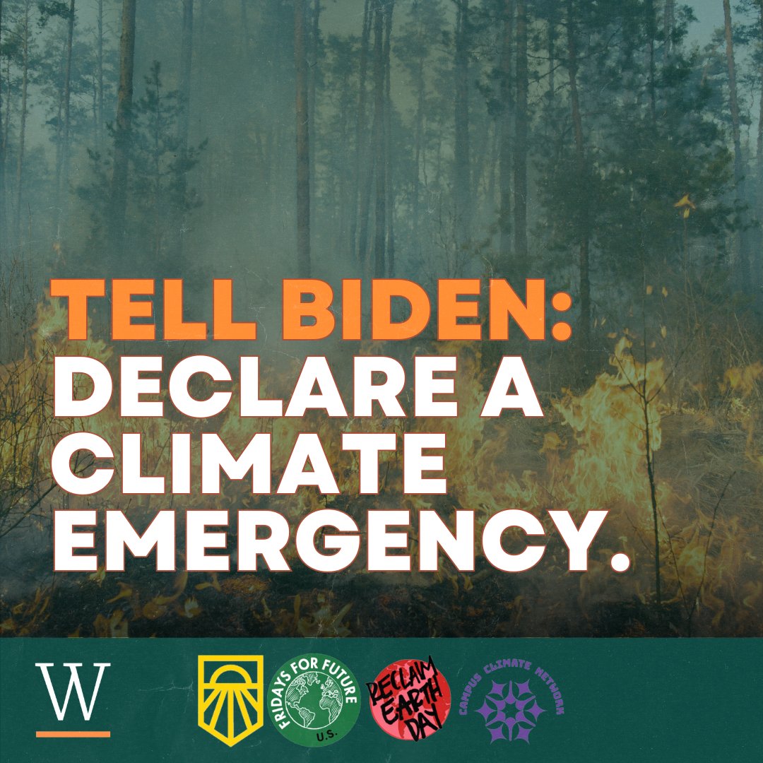 Young people are sending a message loud and clear: we are in a #CLIMATEEMERGENCY and it’s time @potus and those in power act like it. We need drastic actions on a global scale NOW. #EndFossilFuels #EarthDay #ClimateAction 🗣️ Sign the petition TODAY: climateemergencypetition.com