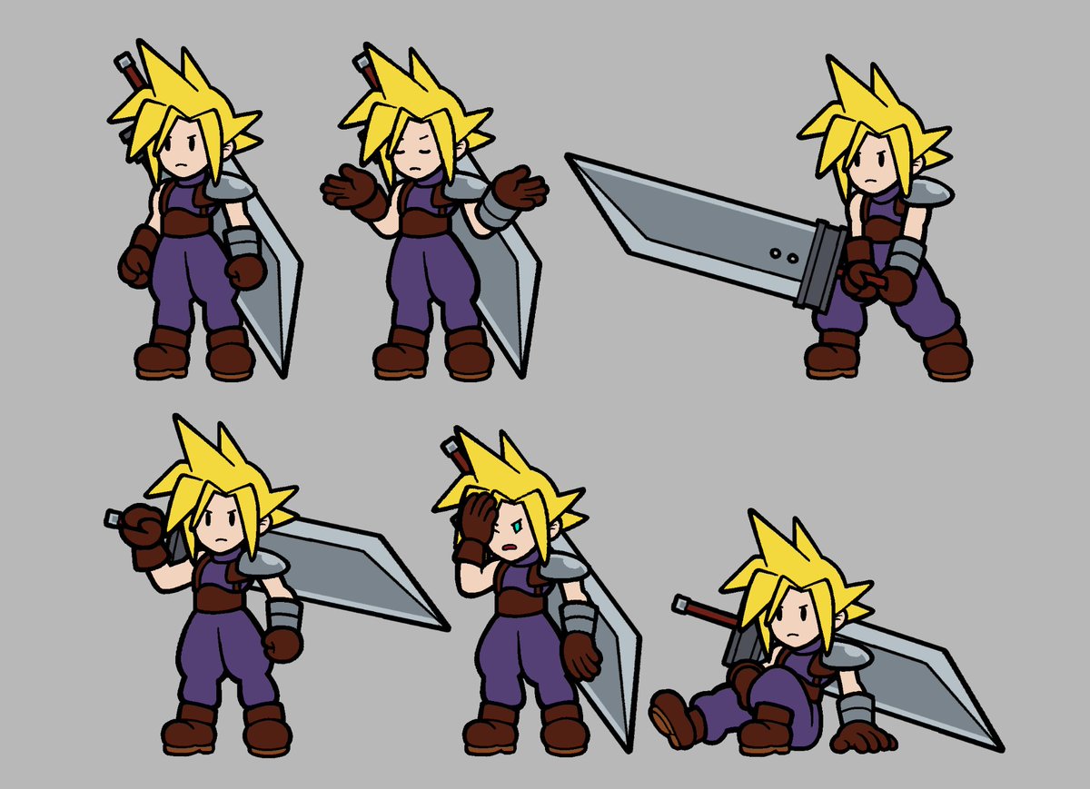 paper cloud's assorted poses
