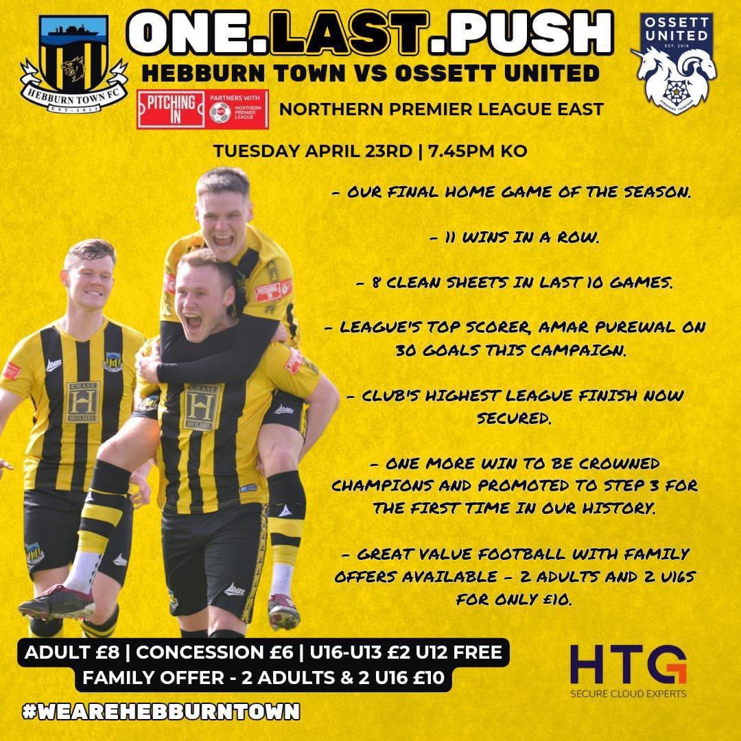 It would be great to see lots of our junior club members at the 1st team’s final home game of the season on Tuesday night. A win would see them crowned champions and presented with the league trophy after the game, so bring your family and friends and help fill the ground.