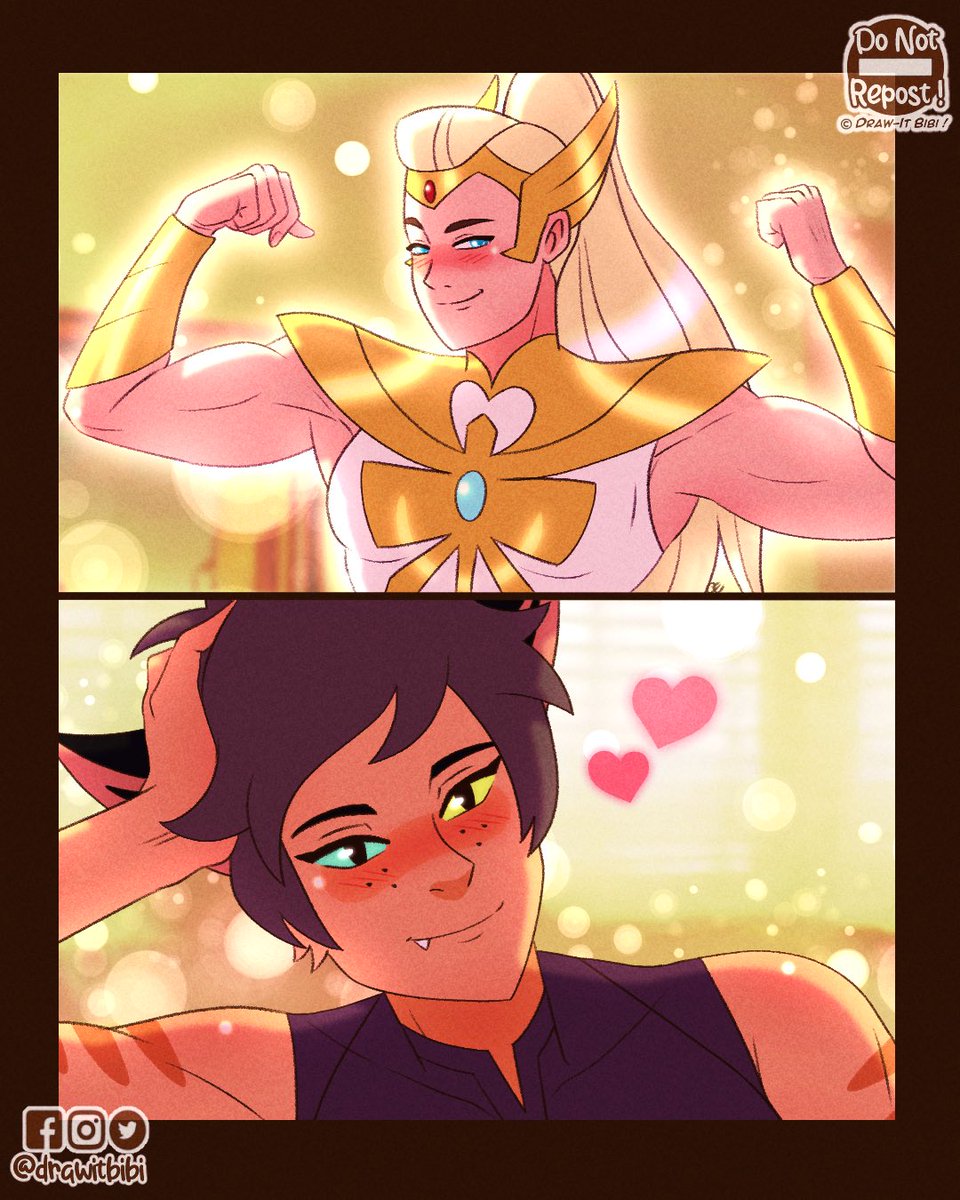 Flex 💪🏼✨ ! (Reference below ⬇️) ‼️ Do Not Repost or Edit, please ‼️ #sherafanart #catradorafanart #catradora #catradoracomics #catra #adora