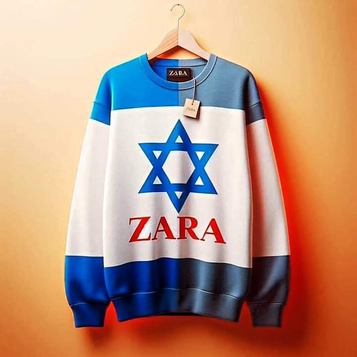 #Zara kudurdu açıktan İsrail'e destek veriyor boykota ara vermeden devam.