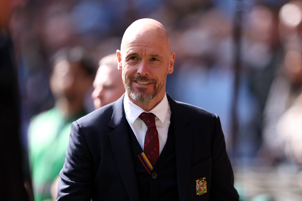 FabrizioRomano's tweet photo. 🚨 Ten Hag: “I want to win the final vs Man City”.

“I'm sure we have a good chance to win this final, although we play the best team in the world”.

“This season has had many ups but also many downs. Winning the FA Cup doesn't make it successful, we want to win more”. https://t.co/O8oxtWvuOy