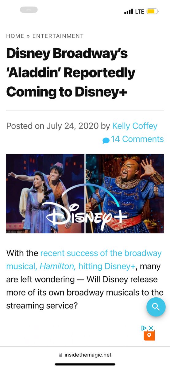 I'm not falling for this again. They announced a recording of Aladdin 4 YEARS AGO and should've come out in 2022 at the earliest. I don't believe a word they’re saying until I see it on @DisneyPlusCA with my own eyes