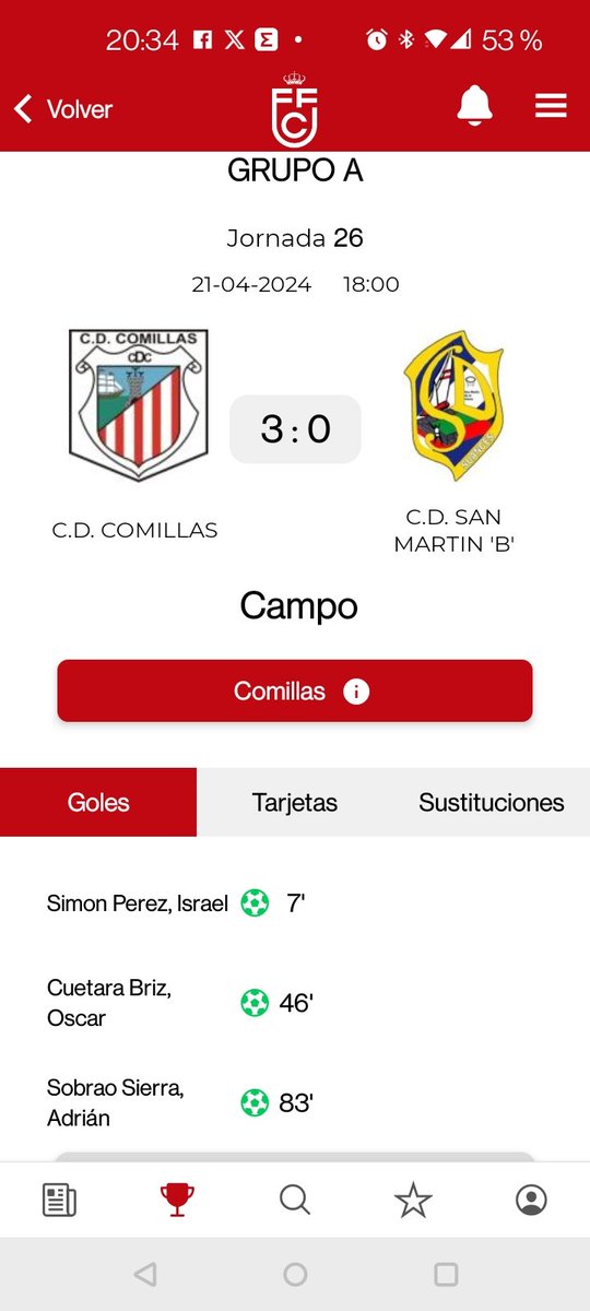 Merecida victoria esta tarde en Rubarcena ante CD San Martín "B".
GRANDE EQUIPO 
!!! VAMOS COMILLAS!!!