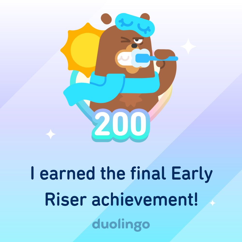 Final touch to early morning sessions
#duo #bear #LanguageLearning #Duolingo365 #aimtillyougame💎