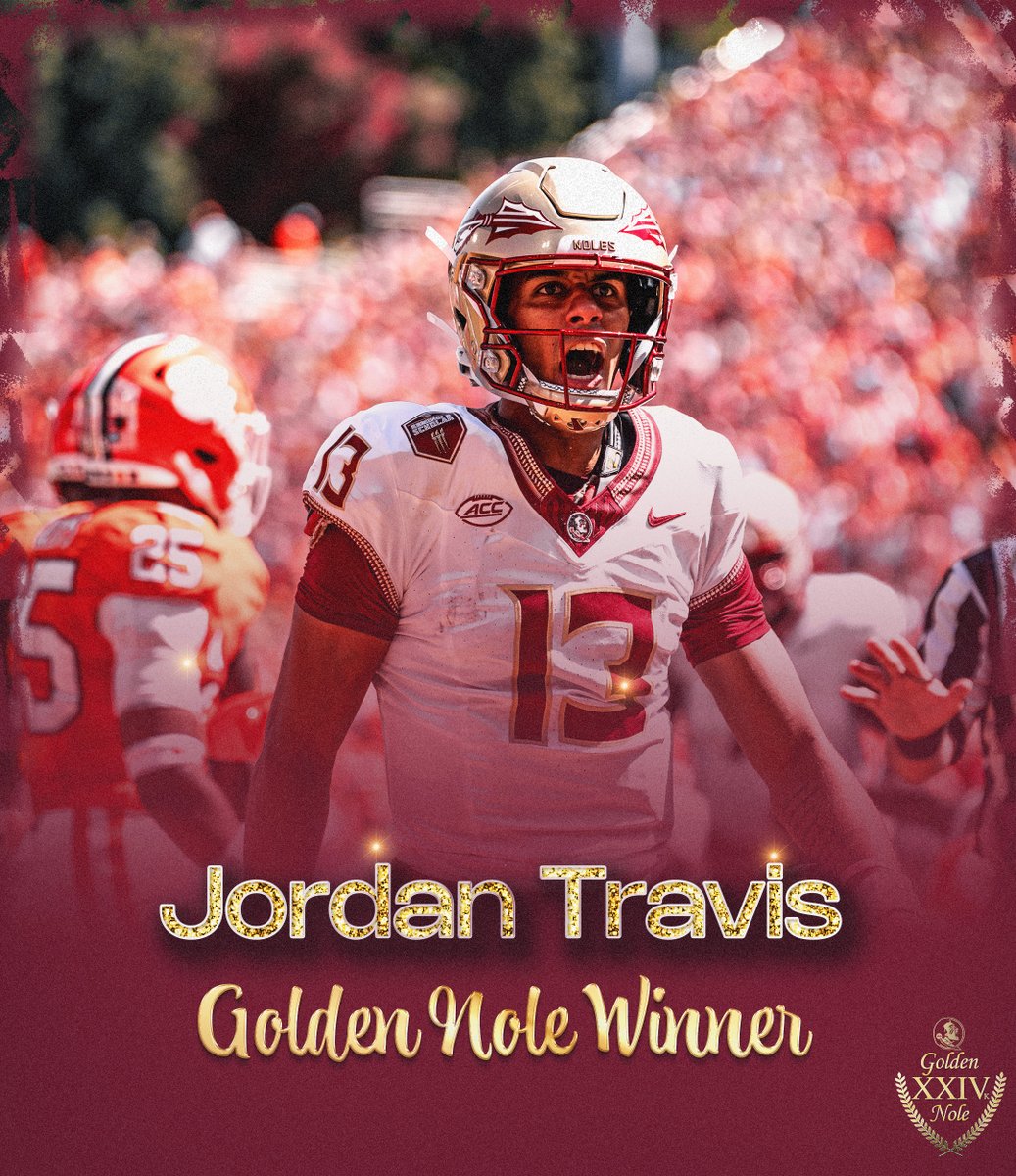 Congratulations to our Golden Nole winner, @jordantrav13!

#NoleFamily