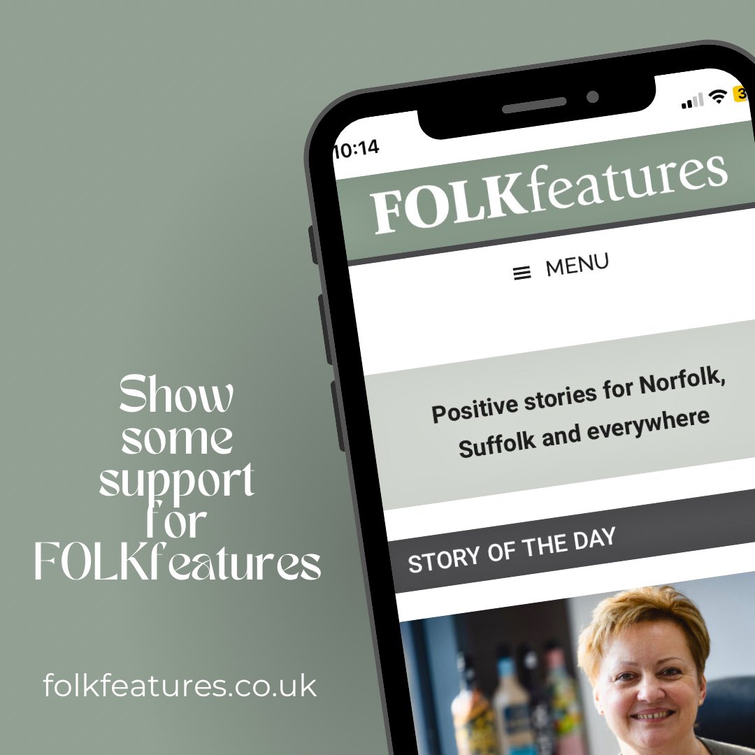 😊 Care to show your SUPPORT for folkfeatures.co.uk, the ad-free positive news website for Norfolk and Suffolk?

🙏 FOLLOW 
🙏 SUBSCRIBE 
🙏 DONATE 
🙏 BECOME A KEY PARTNER 

😊 Thanks in advance!

 #folkfeatures