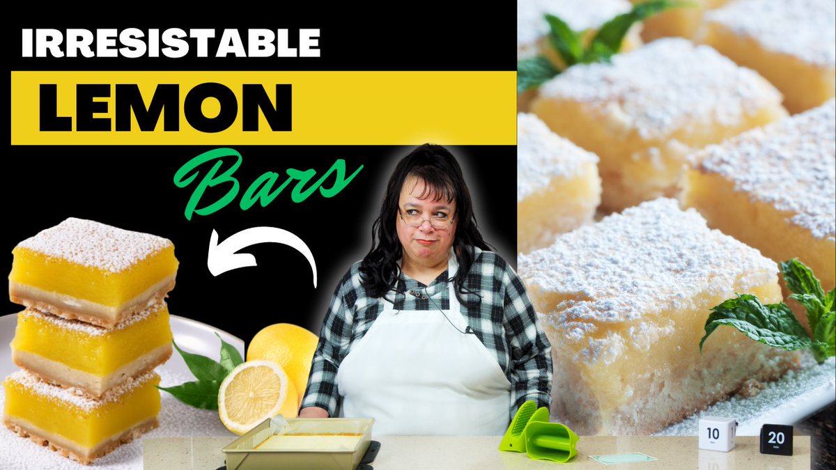 AmyLearnstoCook's tweet photo. Irresistible Lemon Bars | Recipe Vault 🍋🍪Visit Amy Learns to Cook on YouTube! #lemonbars #cookies #barcookies #recipe #recipes #baking #amylearnstocook  https://t.co/MkGxkpNdEL via @YouTube https://t.co/1xliZGCnfR