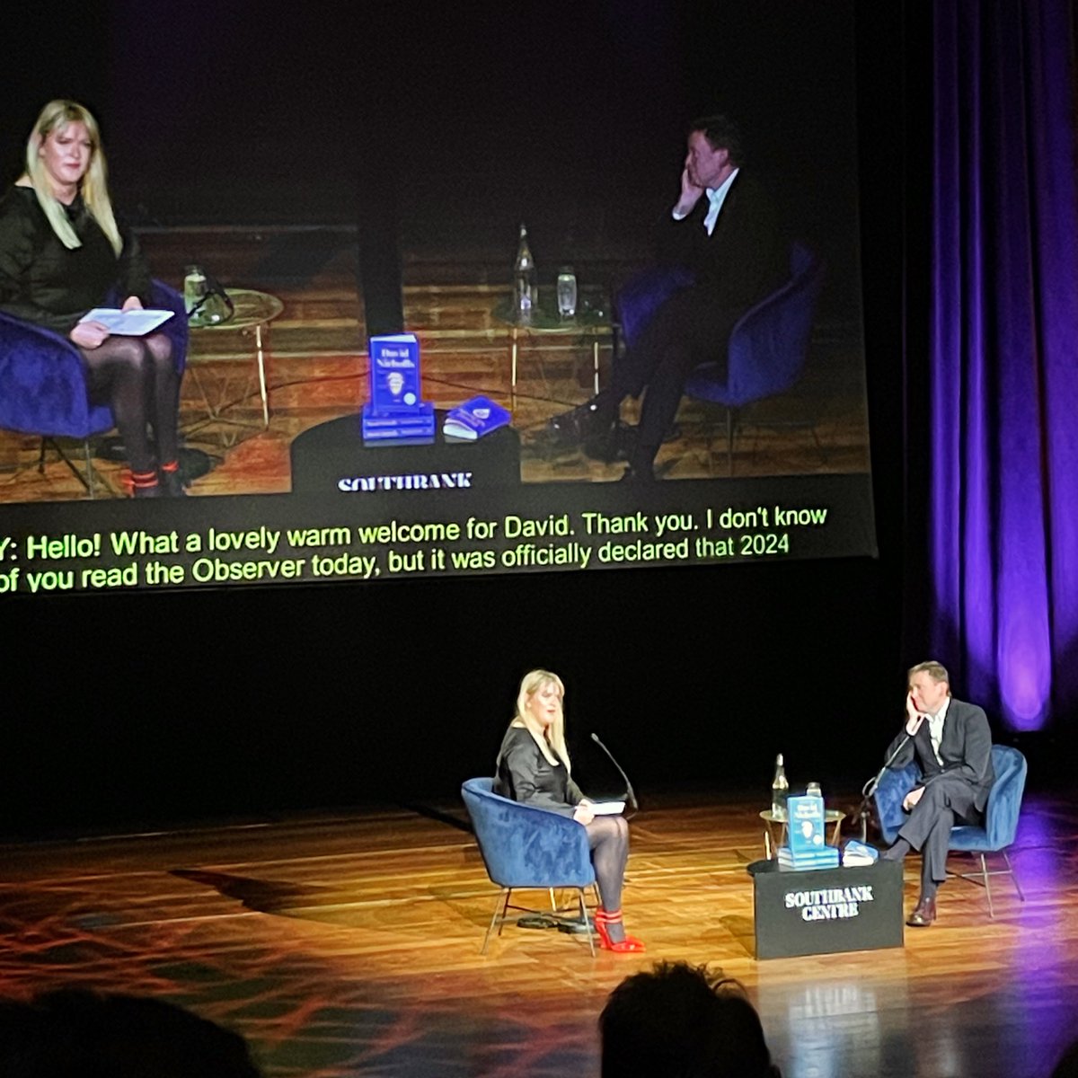 We are off: @DavidNWriter’s YOU ARE HERE is officially launched with a brilliant event at @southbankcentre with the one and only Dolly Alderton. What a thrill to finally be able to share this gem of a book with readers.