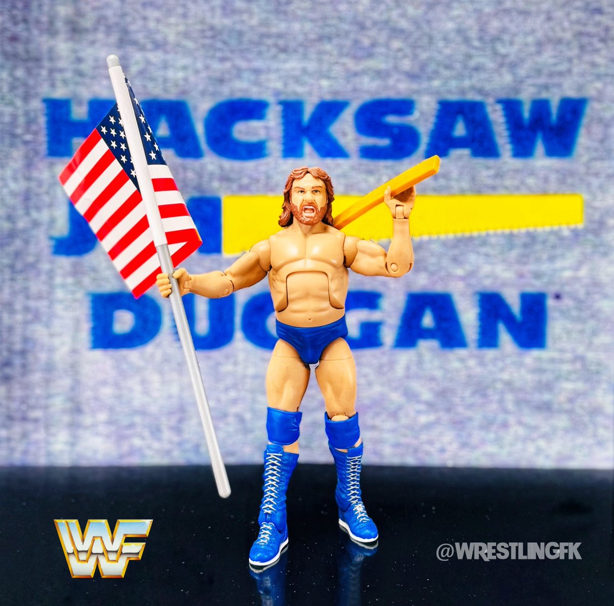 WrestlingFK's tweet photo. HOOOOOO...!!! ๐บ๐ธ๐บ๐ธ
#wwehacksawduggan #hacksawjimduggan #jimduggan #hoooooo #usausa #toughguy #actionfigures #figlife #goldenera #mattel #plasticcrack #toyphotography #wwf #wwe #wwelegends #wwehof #80swrestling #90swrestling #wweelitesquad #figurephotography #wrestlingfigures https://t.co/hNBKqVRYDZ