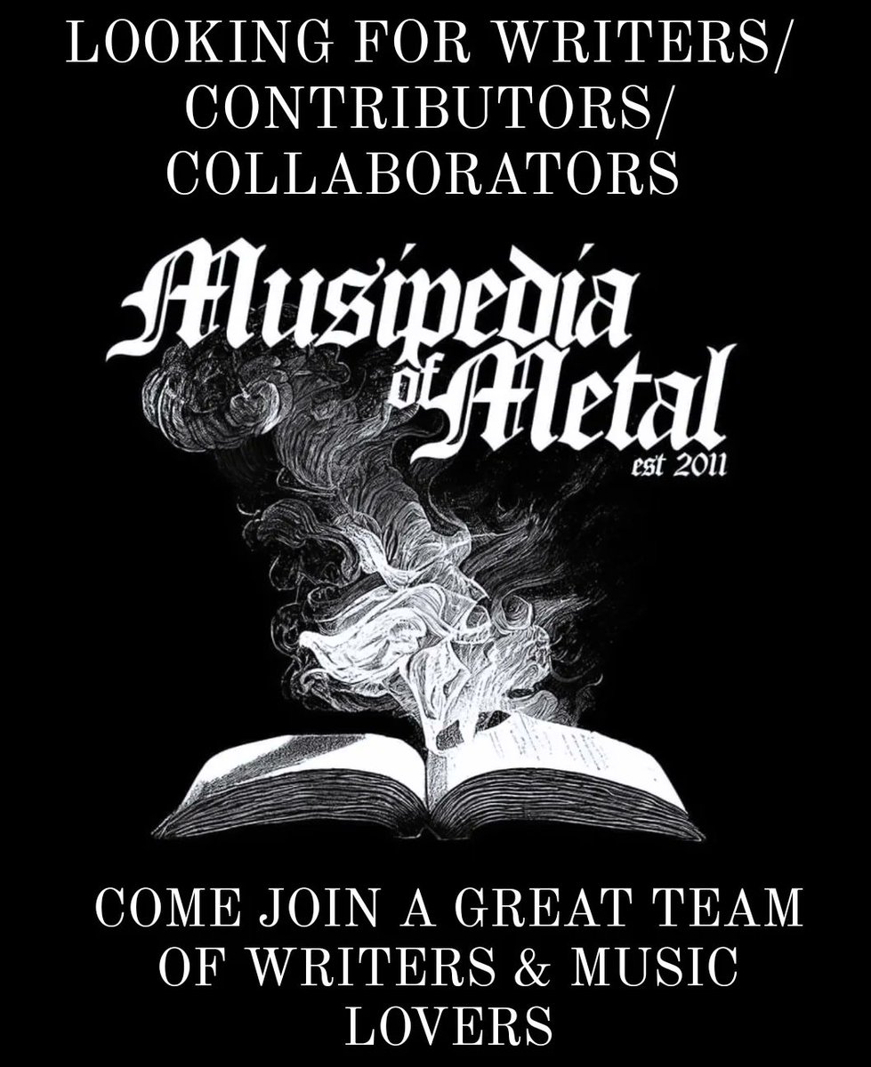 MusipediaOMetal's tweet photo. #ContributorsNeeded
Looking to get involved send us a message!
No experience necessary but passion for music required
Particularly looking for fans of black/death or classic rock
Light up my DM's https://t.co/PEpUFsFMCI