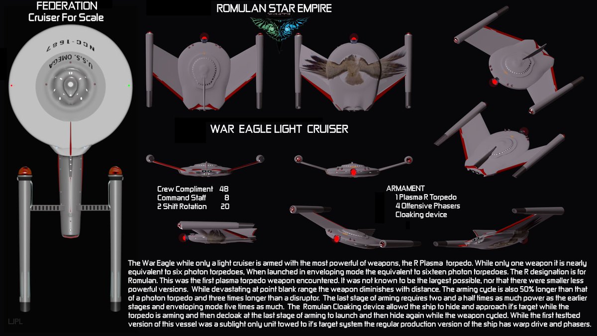 Romulan War Eagle #Romulan #SFB #StarTrek #trekyards @trekyards patreon.com/SFB_Addict Browse my X profile Media link for more