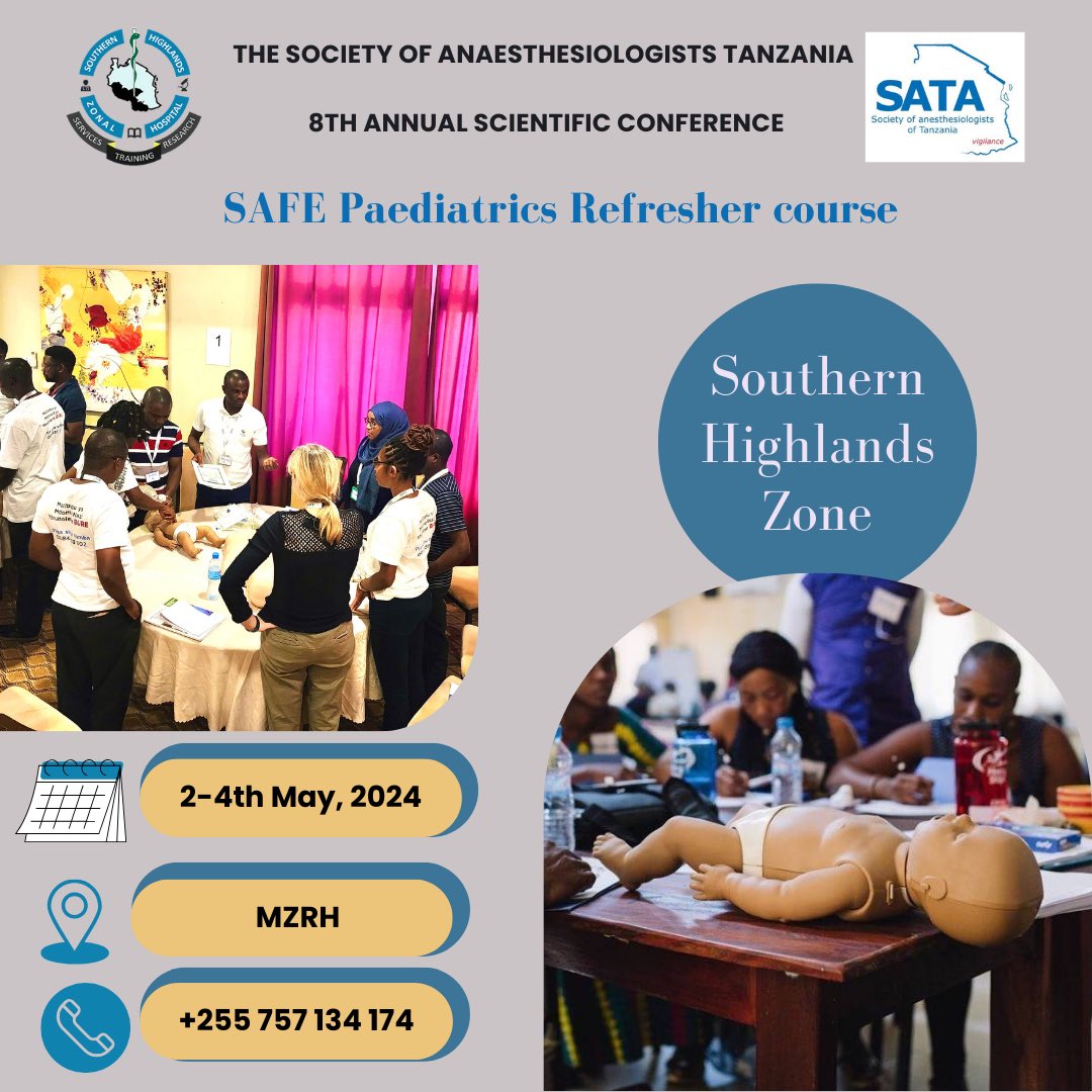 SAFE Paediatric WORKSHOP in Mbeya Zonal Referral Hospital @mzrh_tv SCOPE: 🧒Safety in paediatric anaesthesia 🧒Paediatric airway mgt 🧒Management of a sick child And many more! @SAFE_courses @wfsaorg @AAGBI #Anes2024 #AnesCon2024 #sata2024