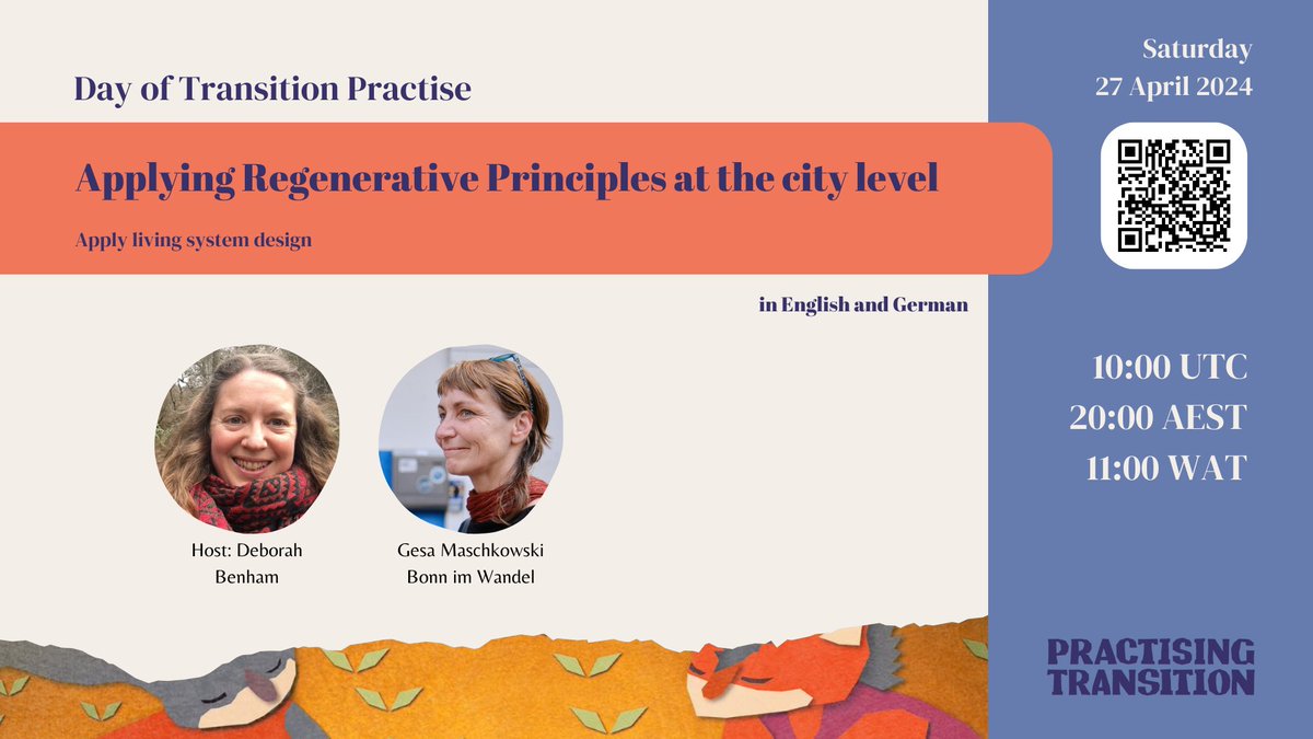 #RegenerativeCities ? Yes, absolutely. It is a thing. What kind of thing? Book session 👇🏿👇🏼👇🏾 and find out! events.transitionmovement.org/day-transition…