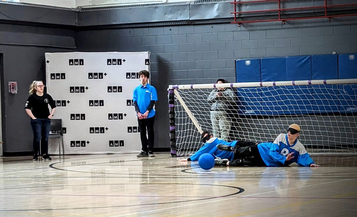 Canadian Junior Goalball Championships in Calgary. <a href="/AccessibleMedia/">AMI</a> <a href="/CDNBlindSports/">CanadianBlindSports</a> #asrab