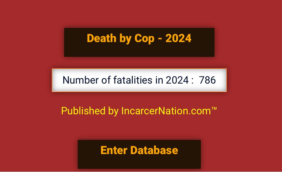 Cops filled 786 body bags in the first 111 days of 2024 - incarcernation.com/cops-filled-78… All cases are documented individually in the link above and also here.
