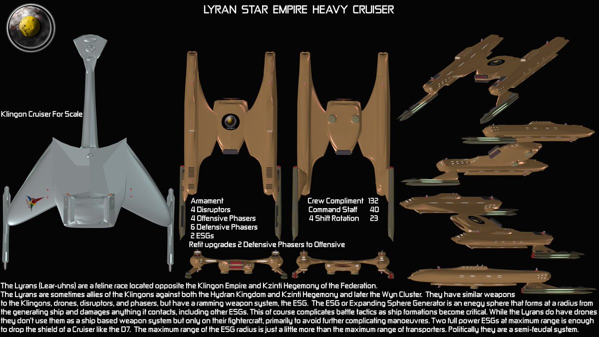 Lyran Heavy Cruiser #Lyran #SFB #StarTrek #trekyards @trekyards patreon.com/SFB_Addict Browse my X profile Media link for more