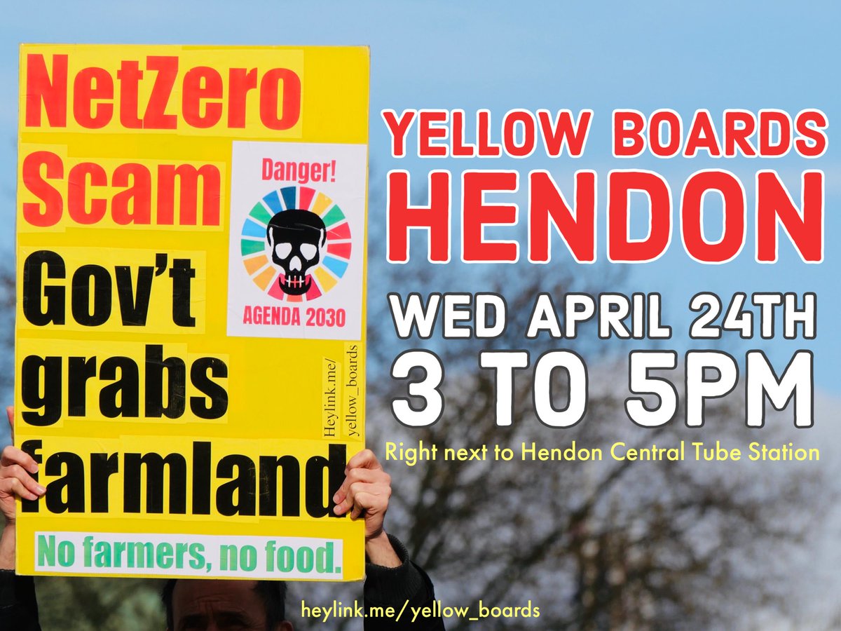 #yellowboards #outreach #yellowboardarmy #netzeromania #climatecon #nofarmersnofood #london #hendon