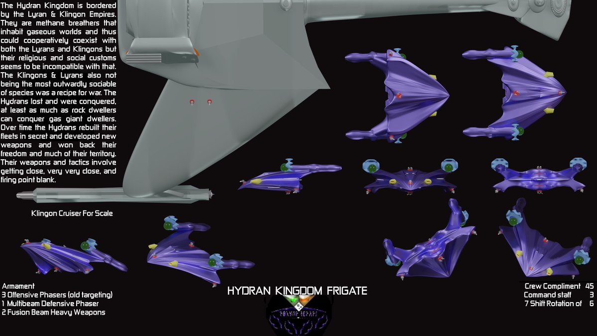 Hydran Frigate #Hydran #SFB #StarTrek #trekyards @trekyards patreon.com/SFB_Addict Browse my X profile Media link for more