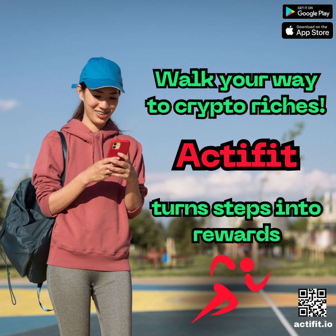 Walk your way to crypto riches!🚶
#Actifit turns steps into rewards🤑
Let's get moving!
#hive #GetActive #EarnCrypto #FitnessMotivation