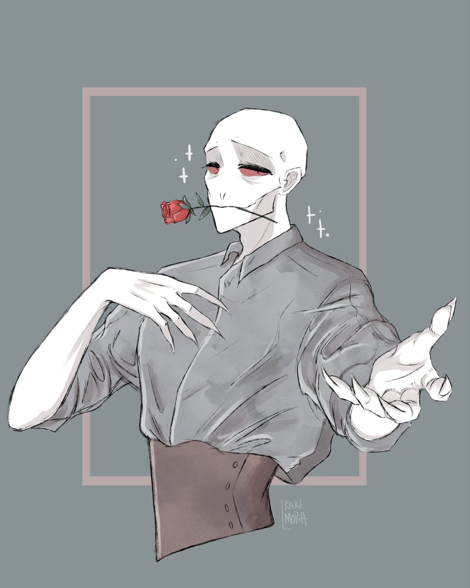 'Shall we dance?'🌹🖤 Art for my friend's birthday ✨️🌺✨️ Ahh I really missed him, it was so nice to drawing him again~ . ( @RAMUNENAPOLITAN's photo as reference ✨️🖤✨️)