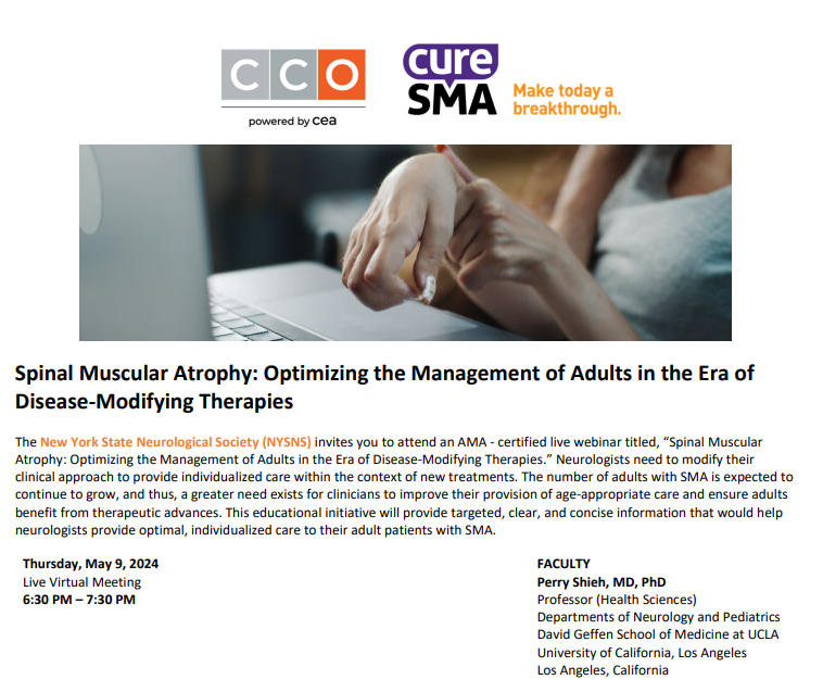 Join the @NYSNeuroSociety on May 9th from 6:30 - 7:30pm for an update on SMA and disease-modifying therapies! myemail-api.constantcontact.com/NYSNS-News-Ale… @mrobbinsmd @MillEtienne1 @almuftifawaz @melissarayhill @ColleenTomcik