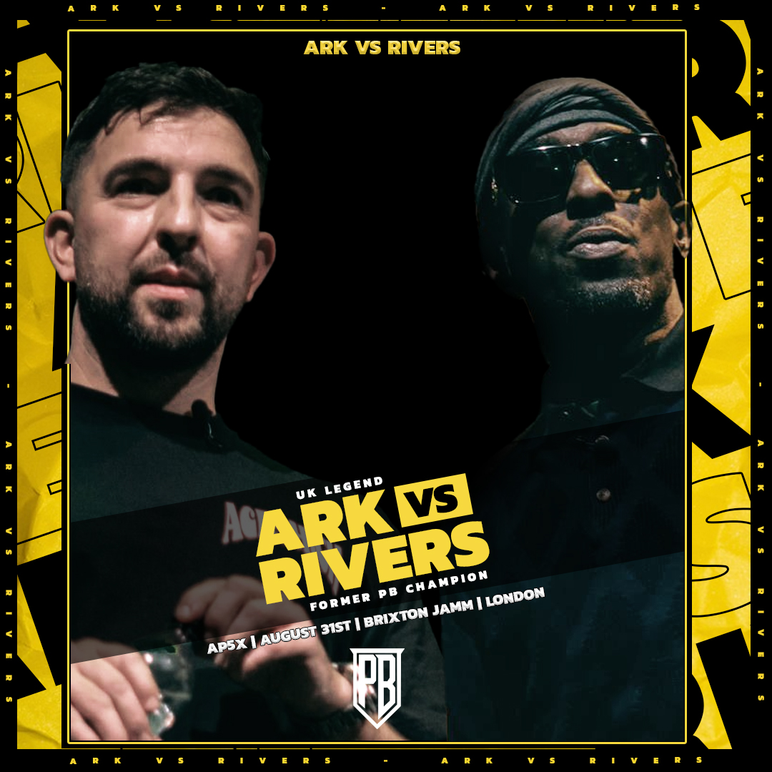 ⛰️ Welcome to the AP5X ⛰️ Rivers vs Ark has been re-arranged from ABSOLUTE to be a part of an incredible card in London, featuring the best of UK Talent. - Bizzo Bond vs Gemin1 [Title Match] - Sensa vs Bobby Rex - Ark vs Rivers Only ONE EARLY BIRD ticket left.