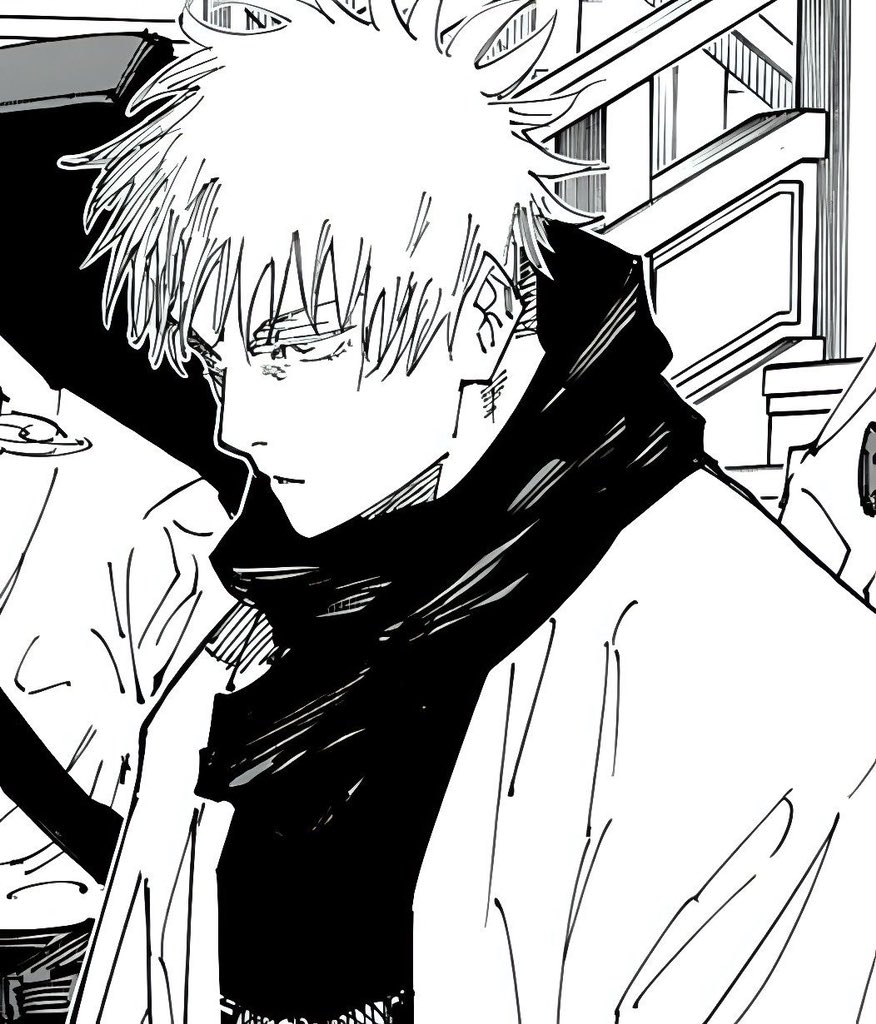 yujiglow's tweet photo. No but gege absolutely cooked when he drew gojo in this outfit https://t.co/S7zCv3dME3