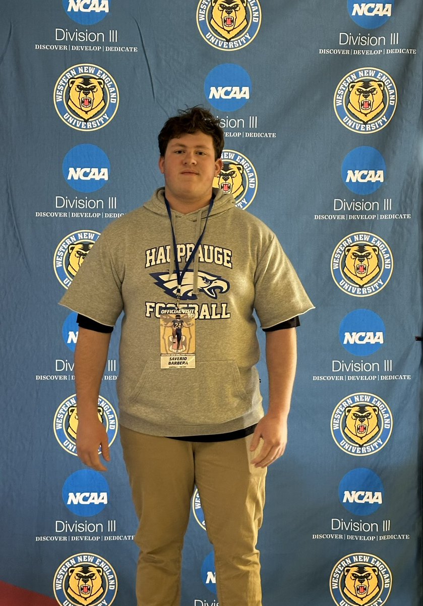 I had an amazing time at @WNEFB Junior Day. Thank you @Coach_Lebeau for inviting me on campus. Looking forward to being back soon!! @EvanEastburn @CoachForcucci @coach_cdunn @Haup2023Eagles @Geeh_Uk