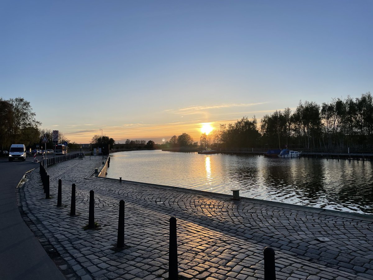 Fantastic sunset tonight in Wieck as seen from my hotel