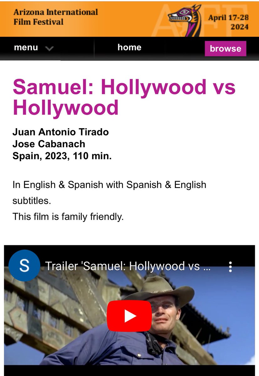 BronstonSamuel's tweet photo. Mañana el Festival Internacional de Cine de #Arizona #AzIFF proyectara a concurso nuestro documental sobre Samuel Bronston, con la presencia de tres de sus hijos  https://t.co/3FVQsv3Gkb https://t.co/dyqplXYFYJ