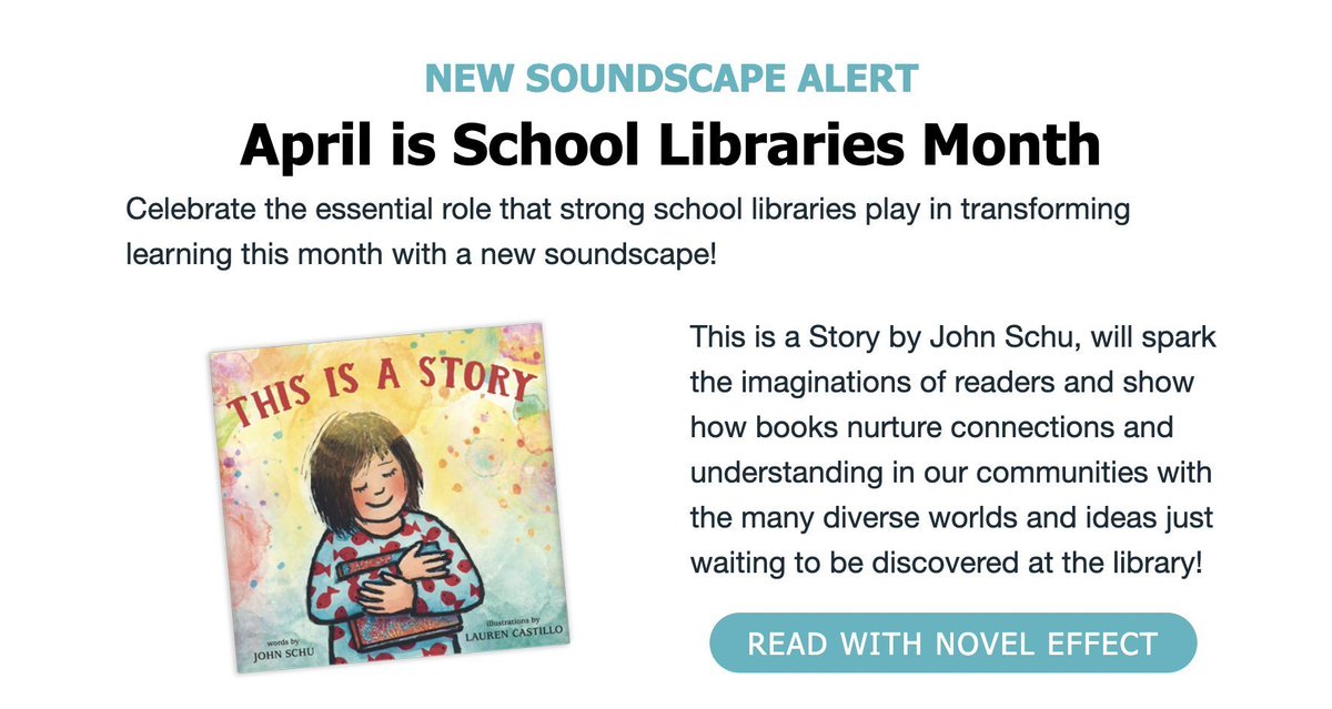 John Schu (@mrschureads) on Twitter photo I LOVE, LOVE, LOVE the soundscapes <a href="/Novel_Effect/">Novel Effect ππΆ</a> created for This Is a Story! Wow! <a href="/studiocastillo/">Lauren Castillo π¦π³οΈβππ</a> noveleffect.com I LOVE, LOVE, LOVE the soundscapes <a href="/Novel_Effect/">Novel Effect ππΆ</a> created for This Is a Story! Wow! <a href="/studiocastillo/">Lauren Castillo π¦π³οΈβππ</a> noveleffect.com