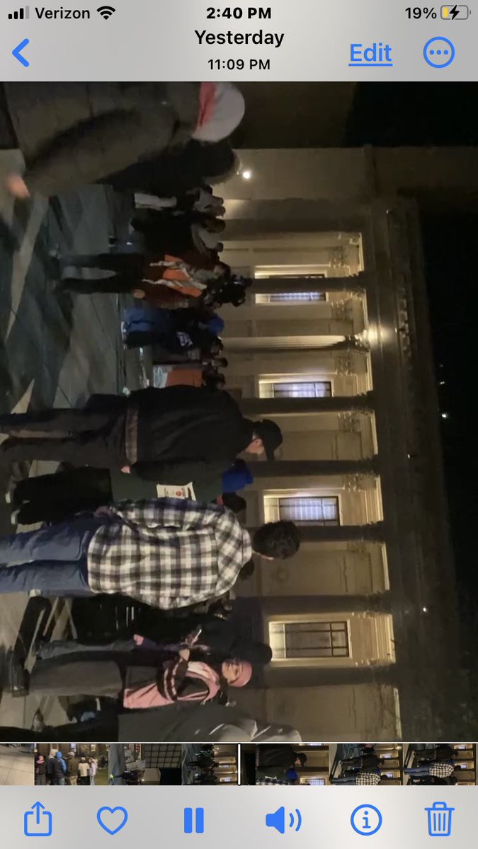 A picture of a former Yale Head of Ezra Stiles College, Stephen Pitti, at the antisemitic, violent rally last night in a black baseball cap. Current Head of Stiles, Alicia Schmidt, was also reportedly present, and the heads of Trumbull, Jonathan Edwards, and Davenport college.