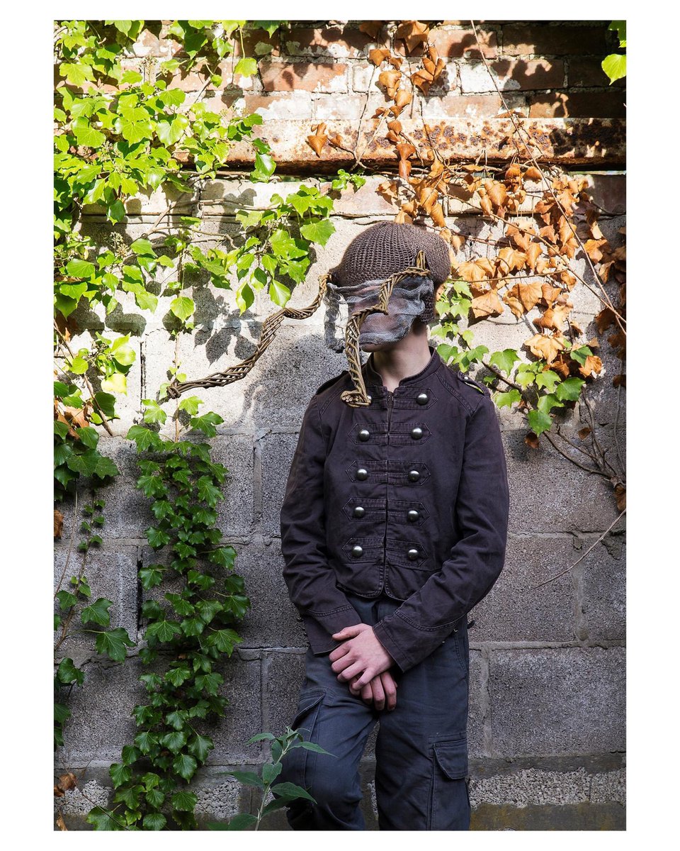 What creature do you think this resembles? This photograph is from the @NaturePonty project. Masks and costumes from the project were from the #BiodiversityCarnival, co-produced by Catrin Doyle and young emerging artist Lucie Loops. Model: Ewan