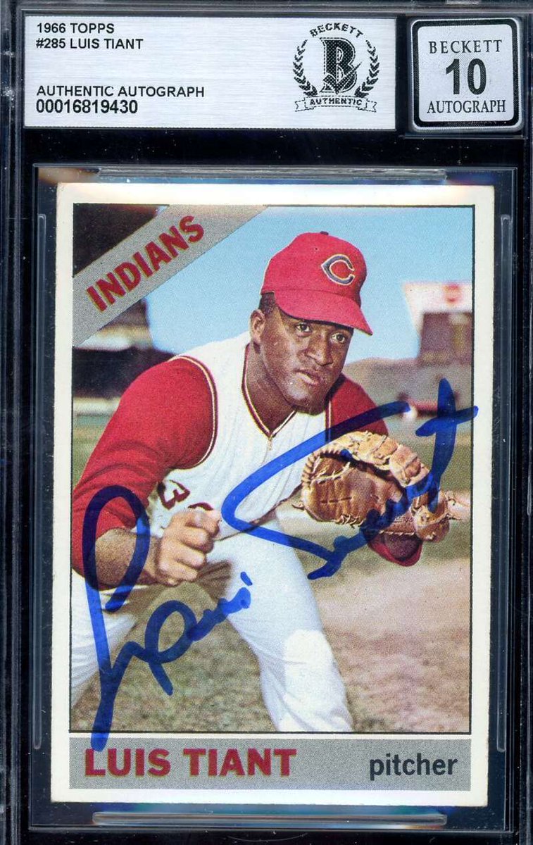 Luis Tiant Gem Mint 10 Beckett BAS Signed 1966 Topps Autograph: Vendor: khw
 Type: 
 Price: 82.99   
 
 Luis Tiant Gem Mint 10 Beckett BAS Signed 1966 Topps Autograph 📌 shrsl.com/4fuj5 📌 #GradedCards #Collectibles #CollectorsUnite #HobbyCollector #CardCommunity