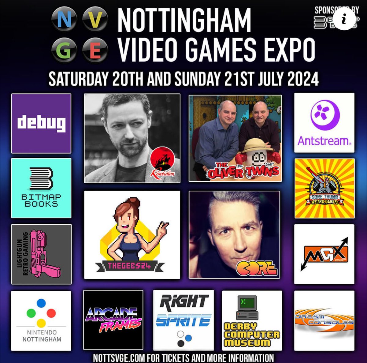NottsVge's tweet image. Bought your ticket yet?

NottsVGE.com for tickets, trader list, guest speakers and more!

25% of tickets already gone! Don’t miss out!

@JuicyGameReview @TheOliverTwins @simorph @AntstreamArcade @bitmap_books @RetroGamingRev1 @debugmagazine @oddment84 @tonywarriner