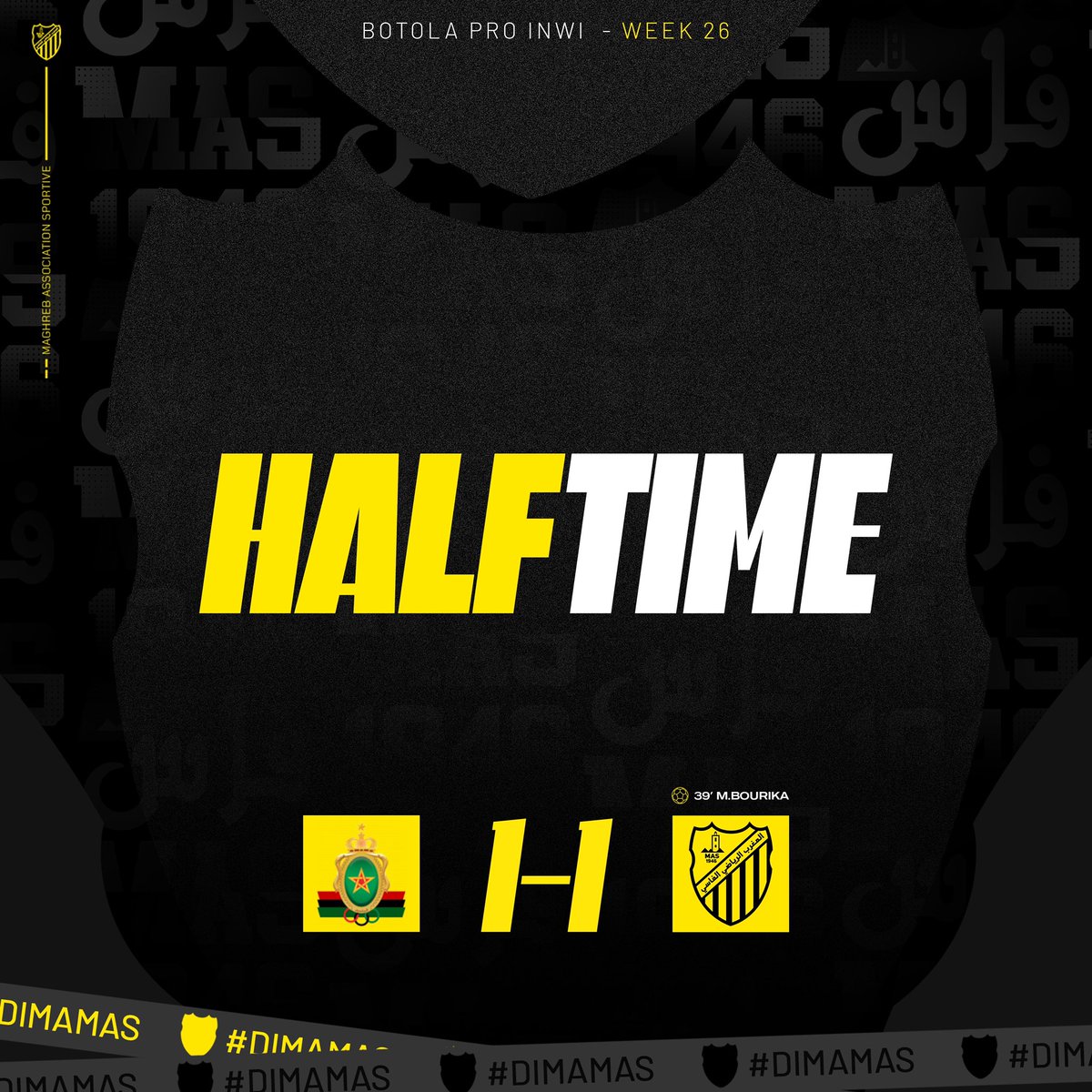 🟡⚫We're level at the break.

#ASFARMAS