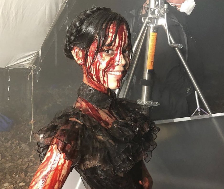 dailywencIair's tweet image. blood makeup being tested for season 2…