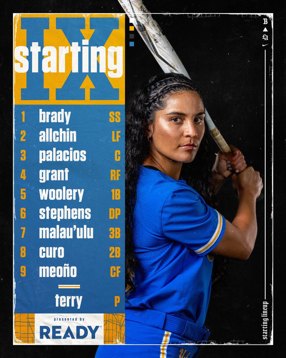 UCLASoftball's tweet photo. Almost time.
📺: ESPN2
📲: https://t.co/Q5hqjvNBo9
📊: https://t.co/Y3UNEbNZS8
#GoBruins https://t.co/kFtEAsPuV3
