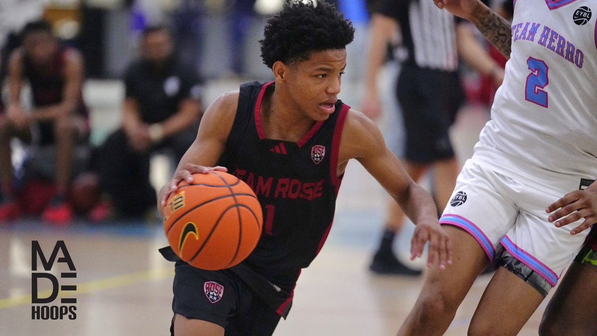 2026 PG TyJuan Hunter with one of the best individual performances of the weekend. Put @3ssbRose on his back against Team Herro. Unlimited range as a shooter. Got hot and stayed hot. Also got his team a ton of 3's and free throws off his dribble penetration.